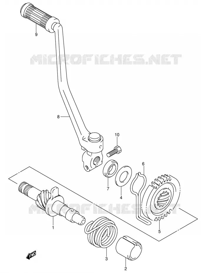 KICK STARTER Suzuki MOTO 80 JR 2005  JR80K5(P3/P28)