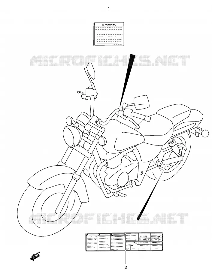 LABEL (MODEL K3) Suzuki MOTO 250 MARAUDER 2002  GZ250K2(P19)