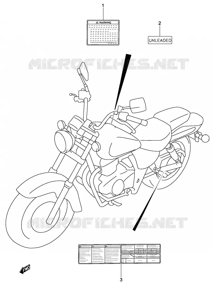 LABEL Suzuki MOTO 250 MARAUDER 2002  GZ250K2(P34)