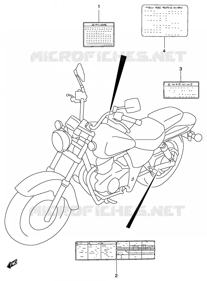 LABEL Suzuki MOTO 250 MARAUDER 2004  GZ250K4(P3)