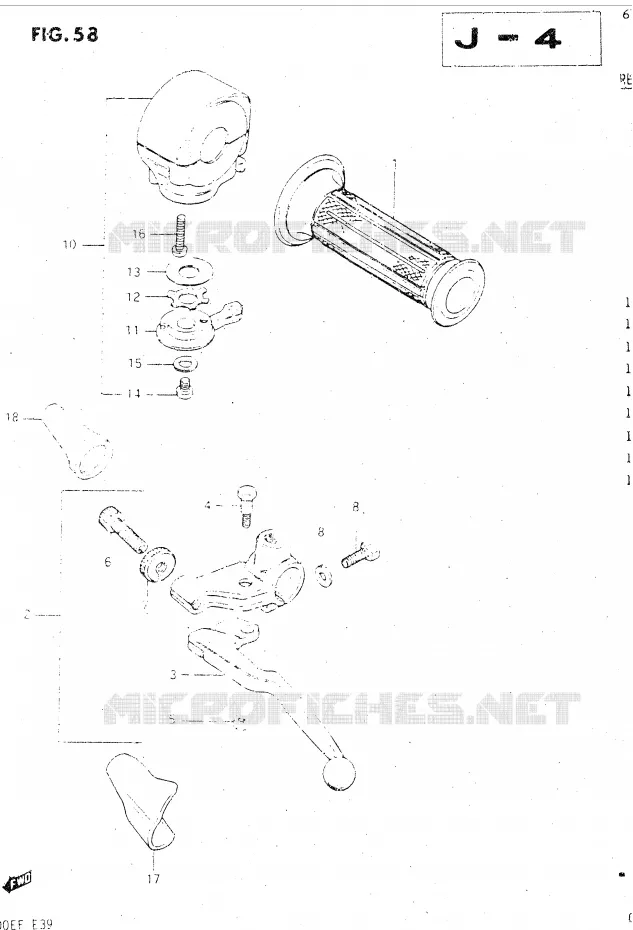 LEFT SWITCH - HANDGRIP (GSX500EE/EF) Suzuki MOTO 500 GSX-E 1984  GSX500ESE(E39)