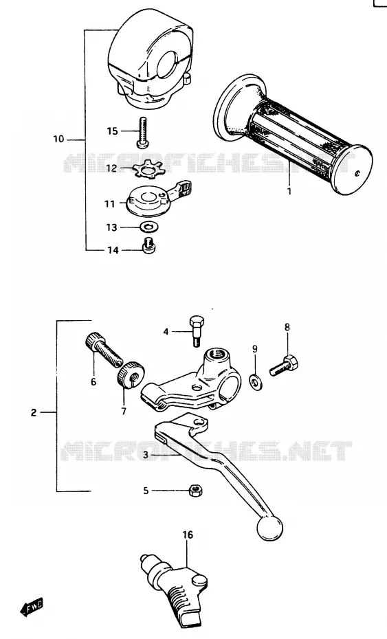 LEFT SWITCH - HANDGRIP Suzuki MOTO 750 GSX-E 1984  GSX750EE(D/E)