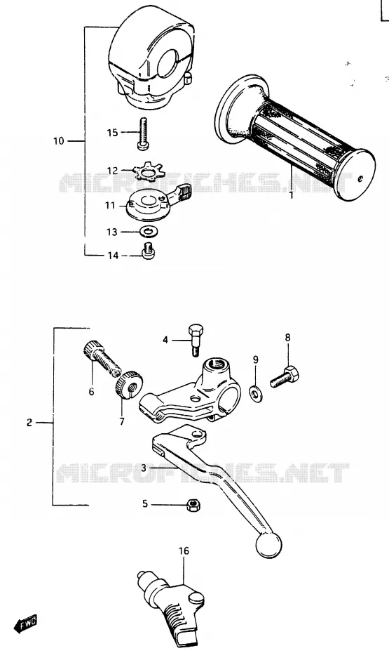 LEFT SWITCH - HANDGRIP Suzuki MOTO 750 GSX-E 1985  GSX750EFF(F)