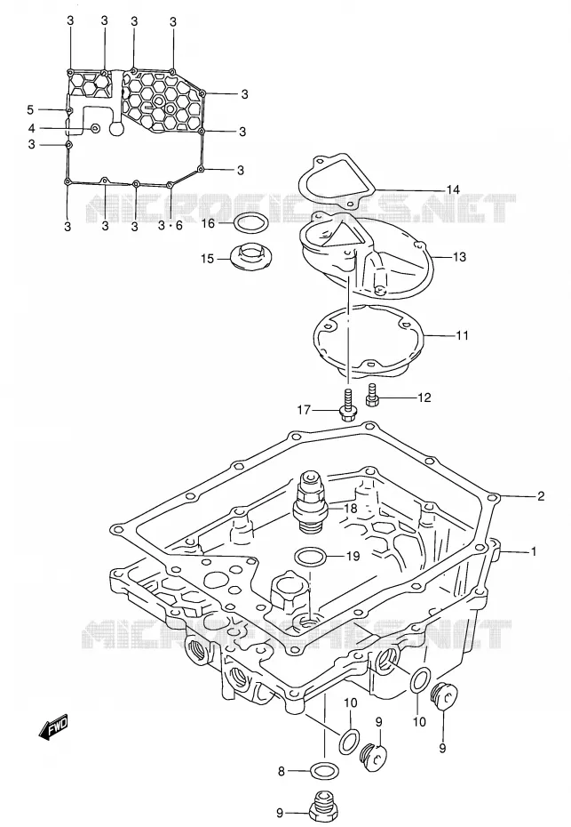 OIL PAN Suzuki MOTO 600 GSX-F 2002  GSX600FK2(E2)