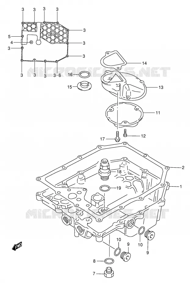 OIL PAN Suzuki MOTO 600 GSX-F 2005  GSX600FK5(E2)