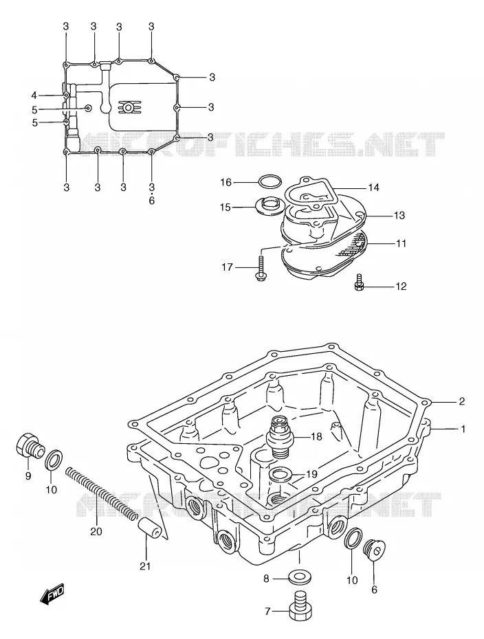 OIL PAN Suzuki MOTO 750 GSX-F 1995  GSX750FS(E2)
