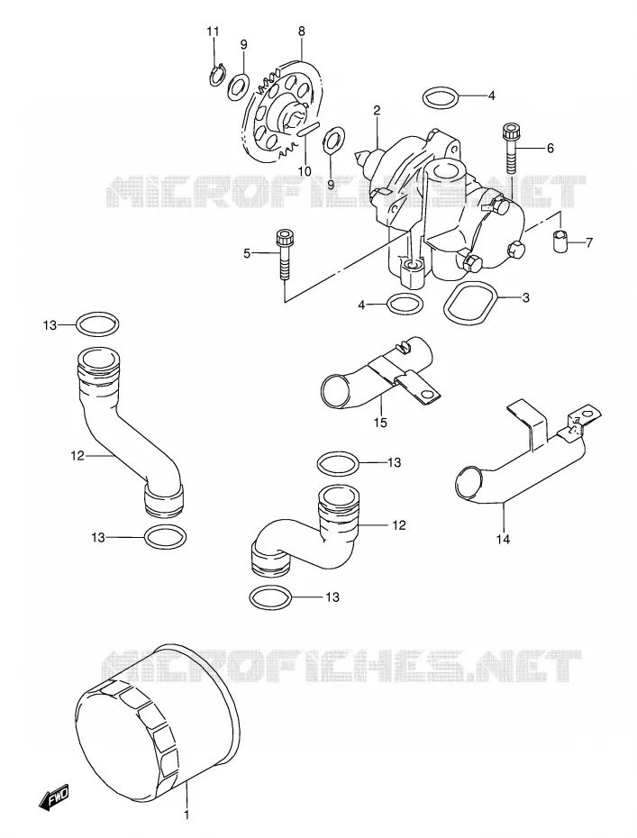 OIL PUMP Suzuki MOTO 600 GSX-F 1993  GSX600FP(E2)