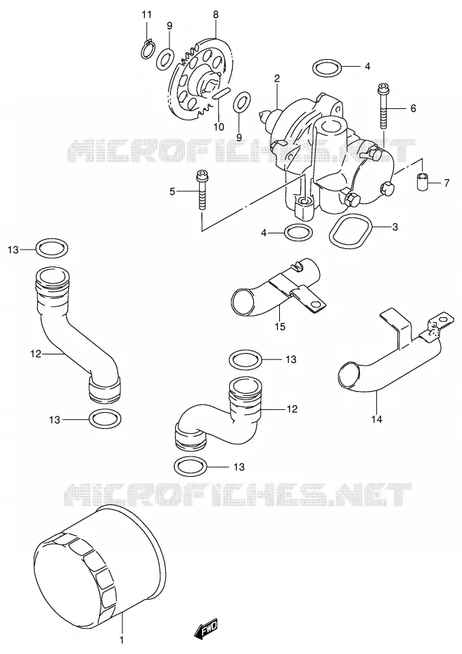OIL PUMP Suzuki MOTO 600 GSX-F 1997  GSX600FV(E2)