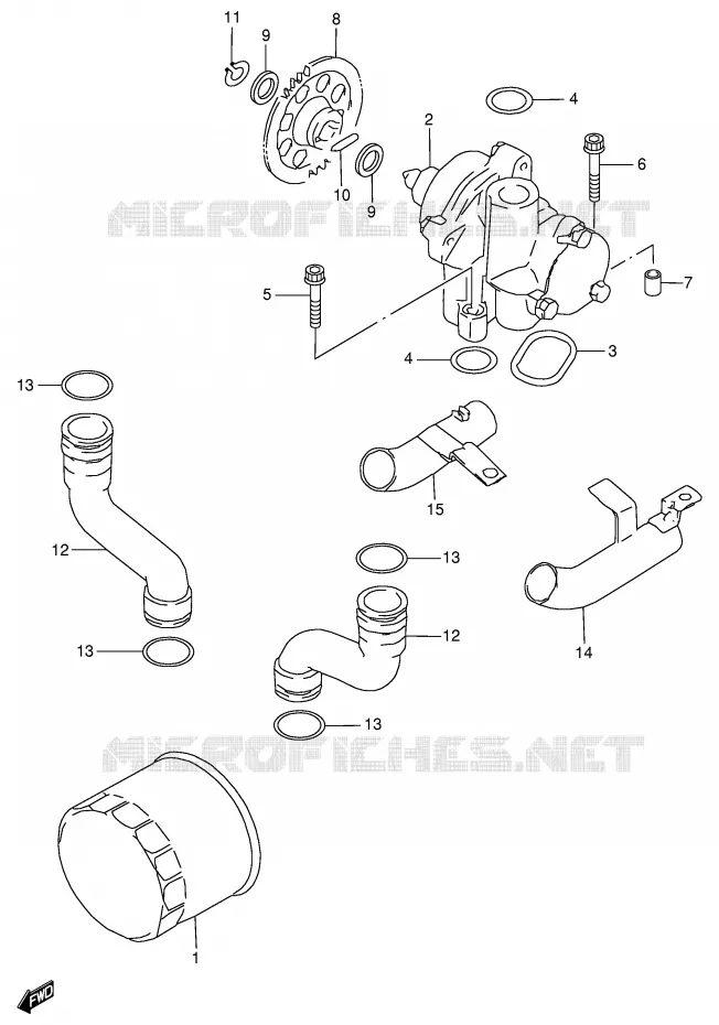 OIL PUMP Suzuki MOTO 600 GSX-F 1999  GSX600FUX(E2)