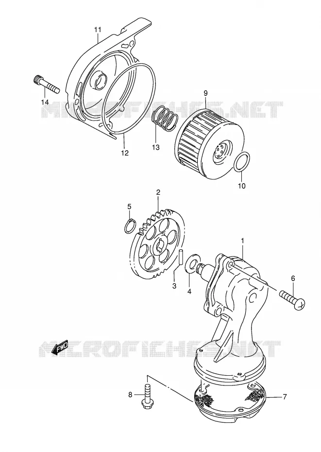 OIL PUMP Suzuki MOTO 650 BOULEVARD 2005  LS650K5(E3/E28)