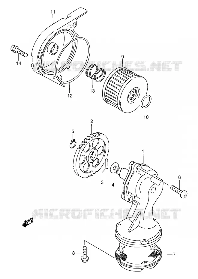OIL PUMP Suzuki MOTO 650 SAVAGE 1998  LS650PW(E2)