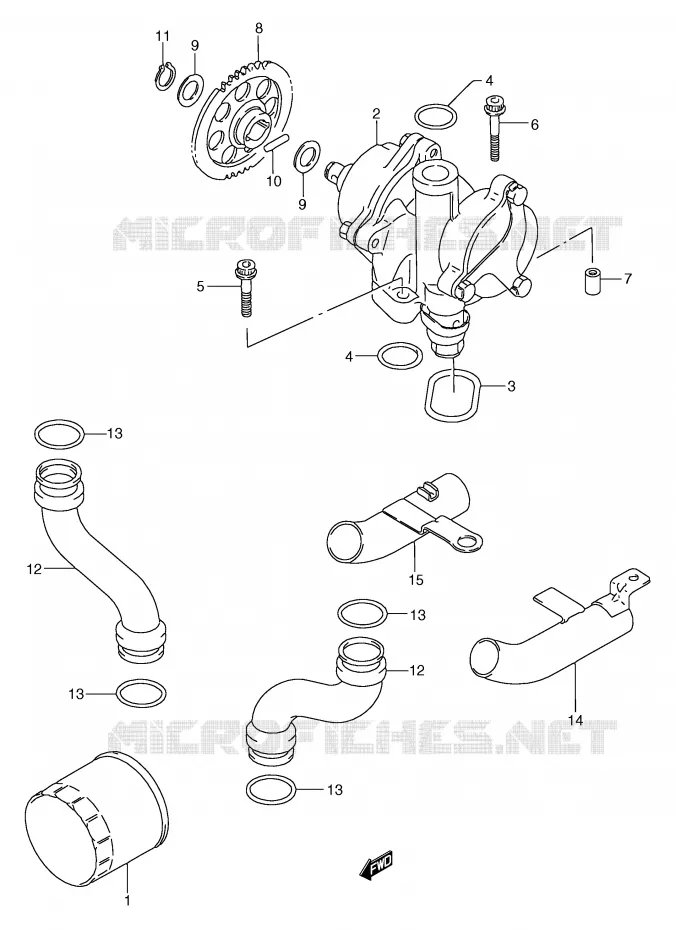 OIL PUMP Suzuki MOTO 750 GSX-F 1992  GSX750FN(E2)