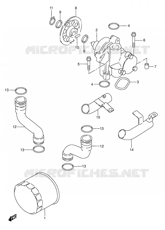 OIL PUMP Suzuki MOTO 750 GSX-F 2004  GSX750FK4(E2)