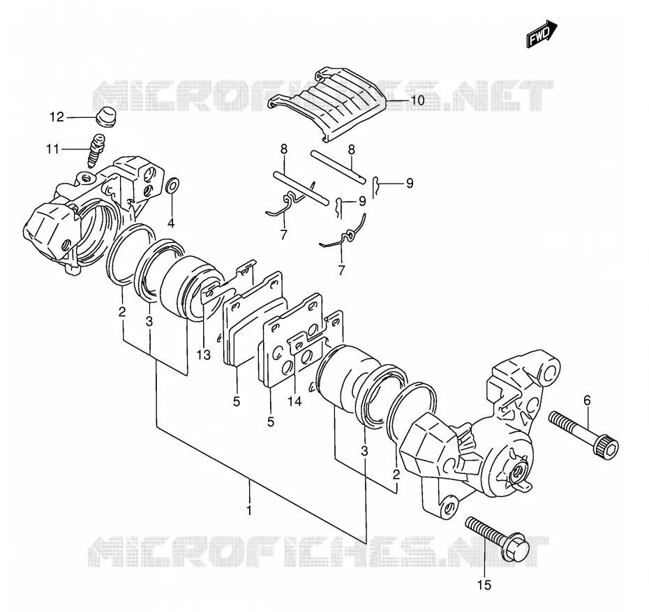 REAR CALIPER (MODEL K/L/M/N) Suzuki MOTO 750 GSX-F 1995  GSX750FS(E2)