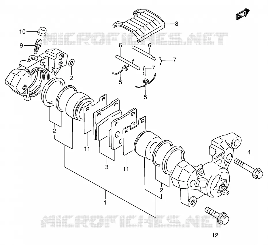 REAR CALIPER Suzuki MOTO 600 GSX-F 1997  GSX600FU2V(E2)