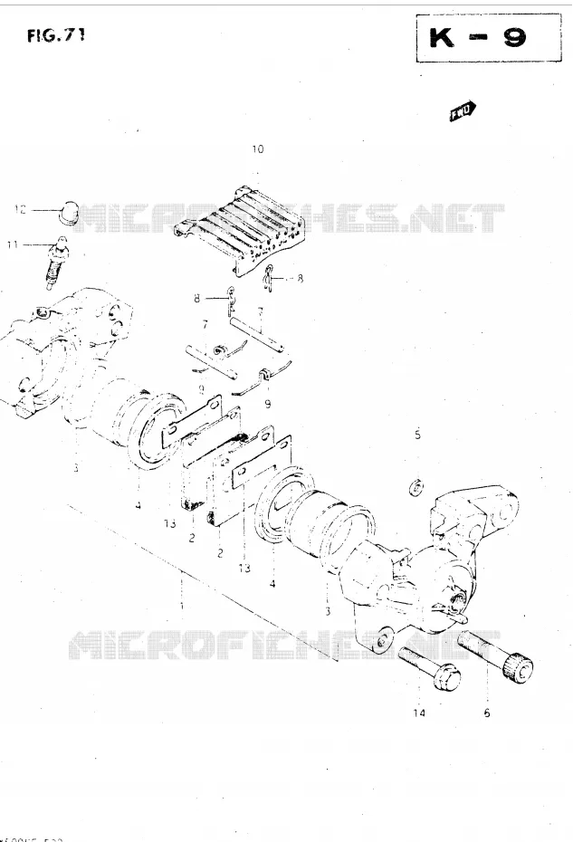 REAR CALIPERS (MODEL E) Suzuki MOTO 500 GSX-E 1985  GSX500ESF(E39)