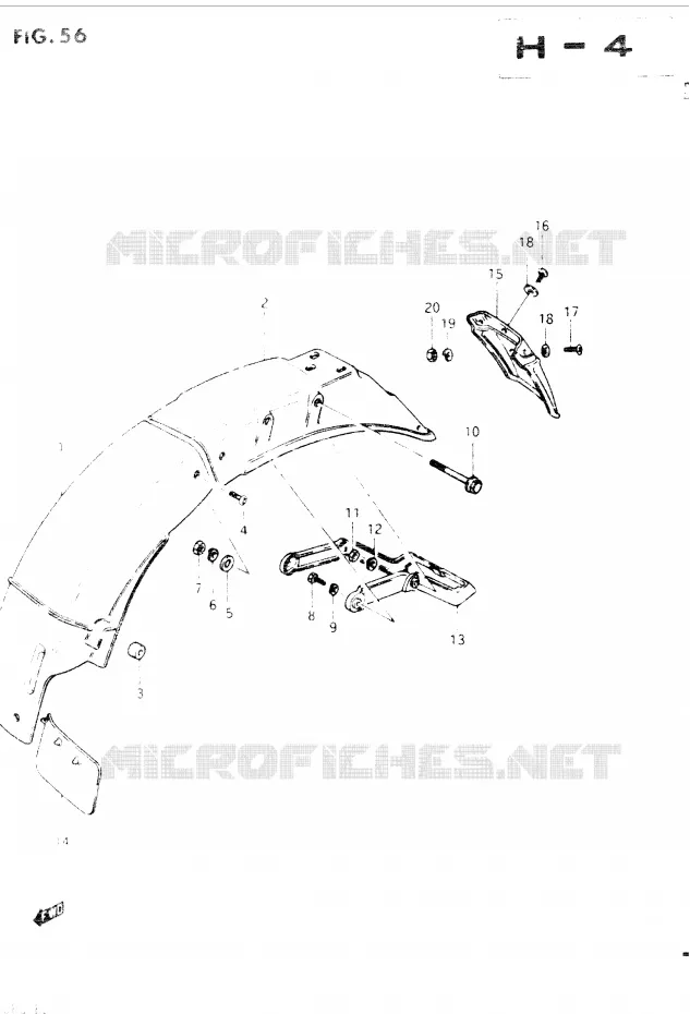 REAR FENDER Suzuki MOTO 400 GSX 1985  GSX400EF(E2)