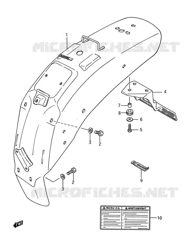 REAR FENDER Suzuki MOTO 650 BOULEVARD 1990  LS650PL(E28)