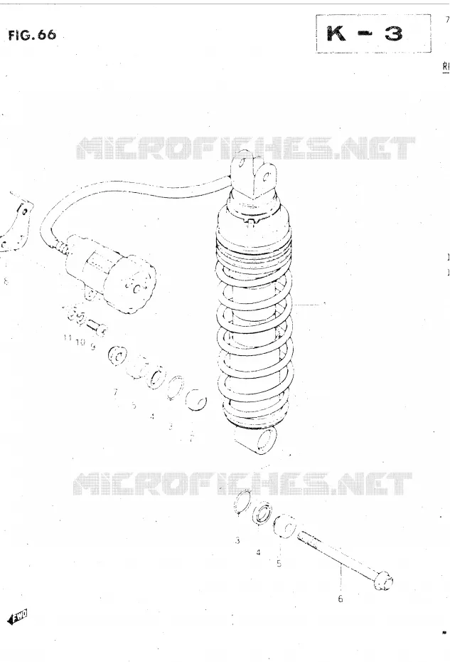 REAR SHOCK ABSORBER (MODEL E) Suzuki MOTO 500 GSX-E 1984  GSX500ESE(E39)
