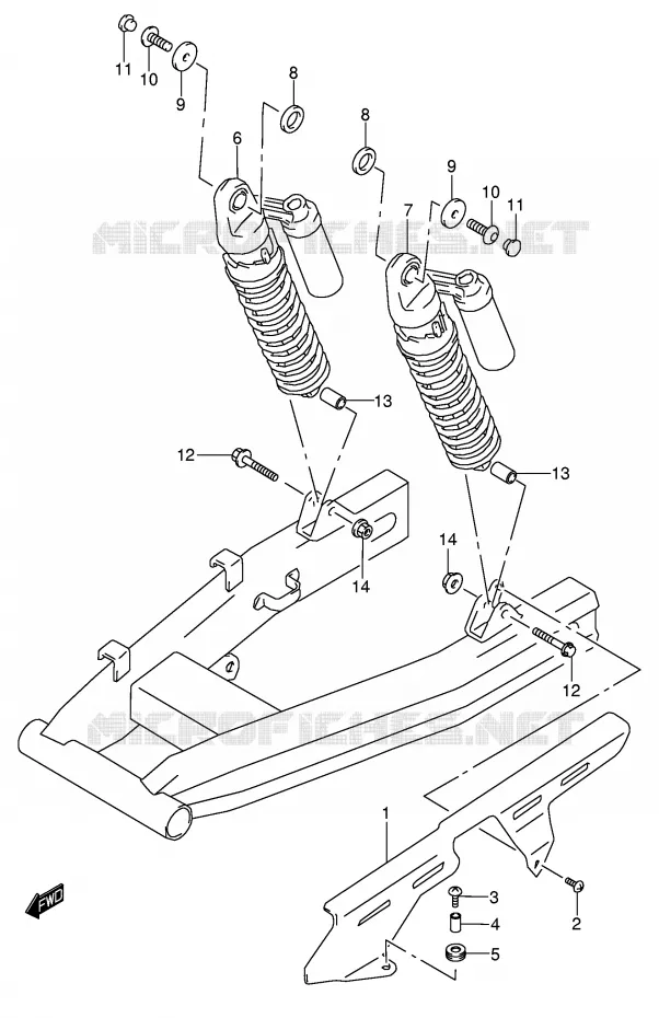 REAR SHOCK ABSORBER Suzuki MOTO 750 GSX 2000  GSX750Y(E4)