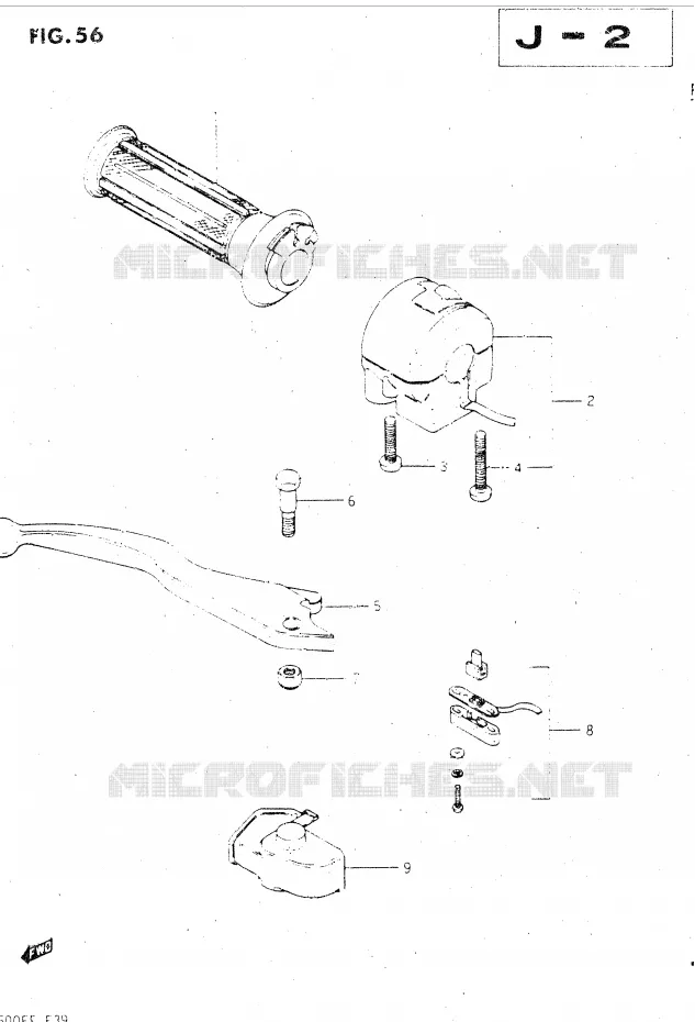 RIGHT SWITCH - HANDGRIP (GSX500EE/EF) Suzuki MOTO 500 GSX-E 1984  GSX500EE(E39)