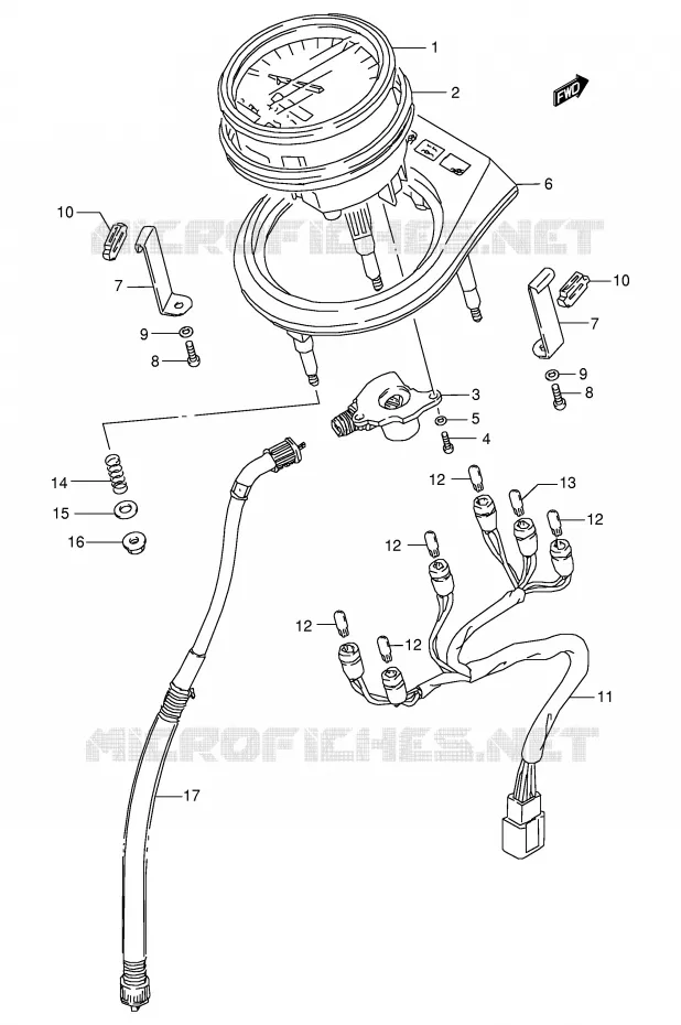 SPEEDOMETER (E28) Suzuki MOTO 650 BOULEVARD 1999  LS650PX(E3/E28)