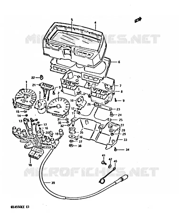 SPEEDOMETER (GSX550ESD/ESE/EFE) Suzuki MOTO 550 GSX-E 1983  GSX550ED(E1)