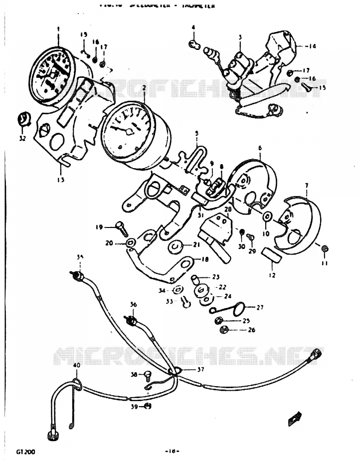SPEEDOMETER Suzuki MOTO 200 GT 1992  GT200EN(N)