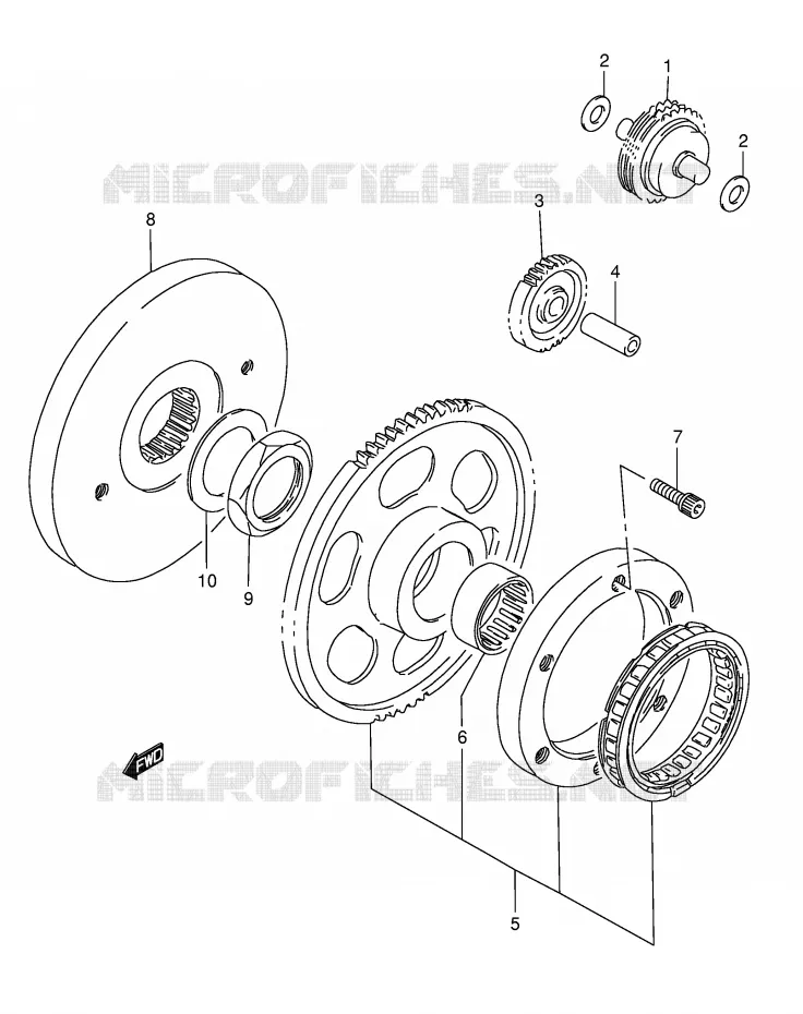STARTER MOTOR CLUTCH Suzuki MOTO 650 BOULEVARD 2005  LS650K5(E3/E28)