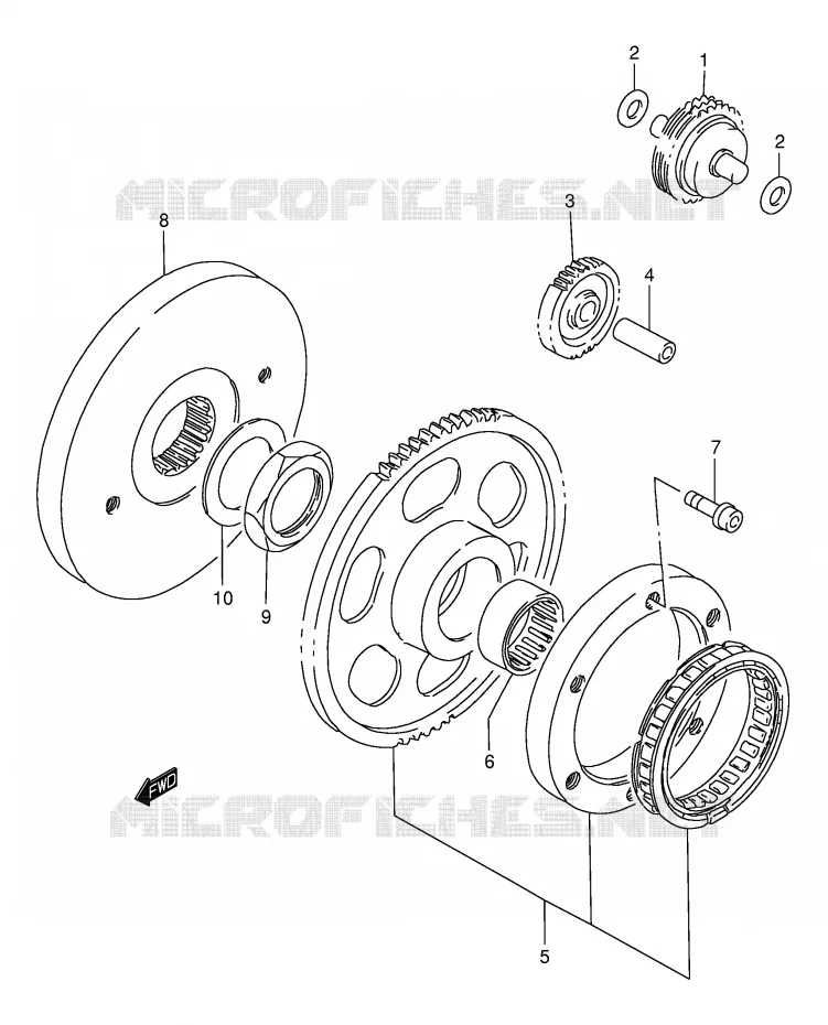 STARTER MOTOR CLUTCH Suzuki MOTO 650 SAVAGE 1996  LS650PT(E2)
