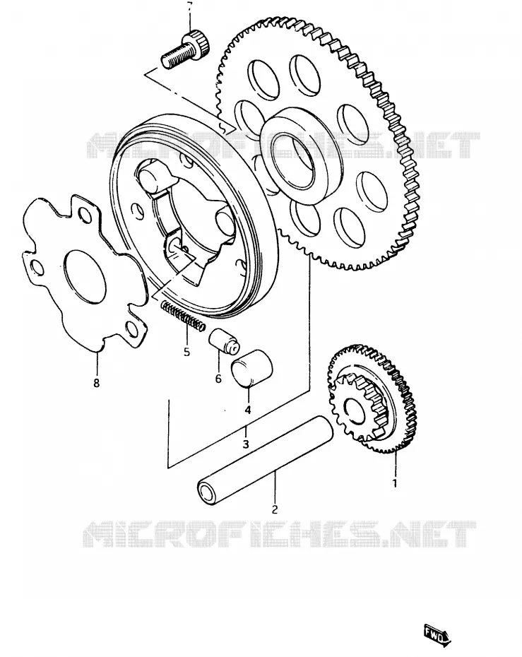 STARTER MOTOR CLUTCH Suzuki MOTO 750 GSX-E 1984  GSX750ESE(D/E)