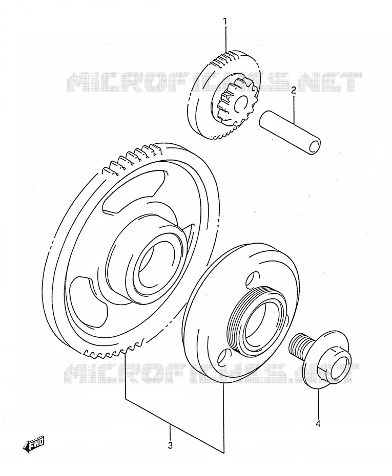 STARTER MOTOR CLUTCH Suzuki MOTO 750 GSX-F 1996  GSX750FT(E28)