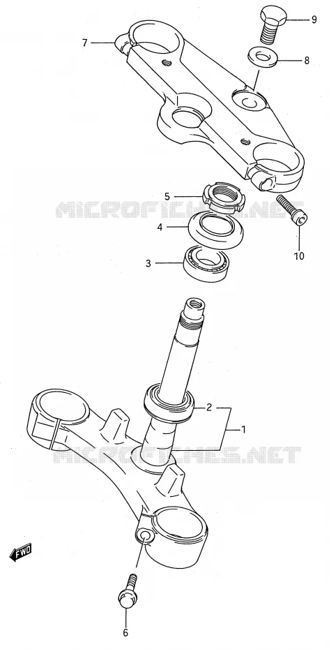 STEERING COLUMN Suzuki MOTO 600 GSX-F 1996  GSX600FT(E28)