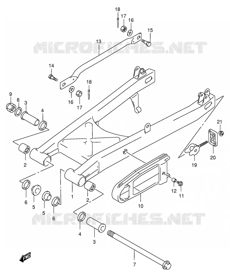 SWINGARM Suzuki MOTO 250 MARAUDER 1999  GZ250X(E1)