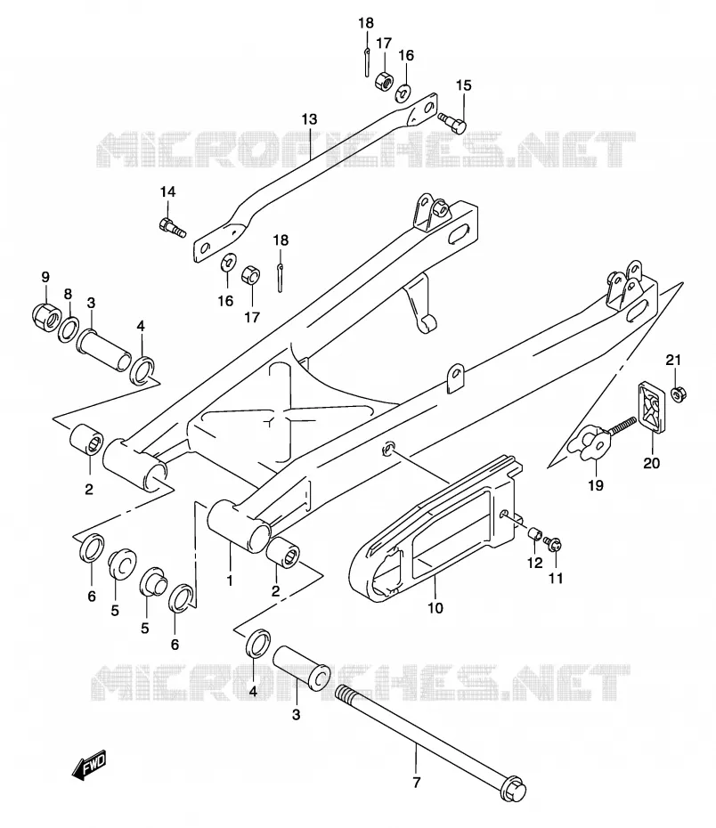 SWINGARM Suzuki MOTO 250 MARAUDER 2003  GZ250LK3(P19)