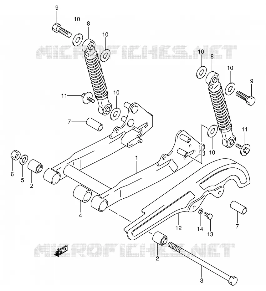 SWINGARM Suzuki MOTO 50 JR 2001  JR50K1(P3/P28)