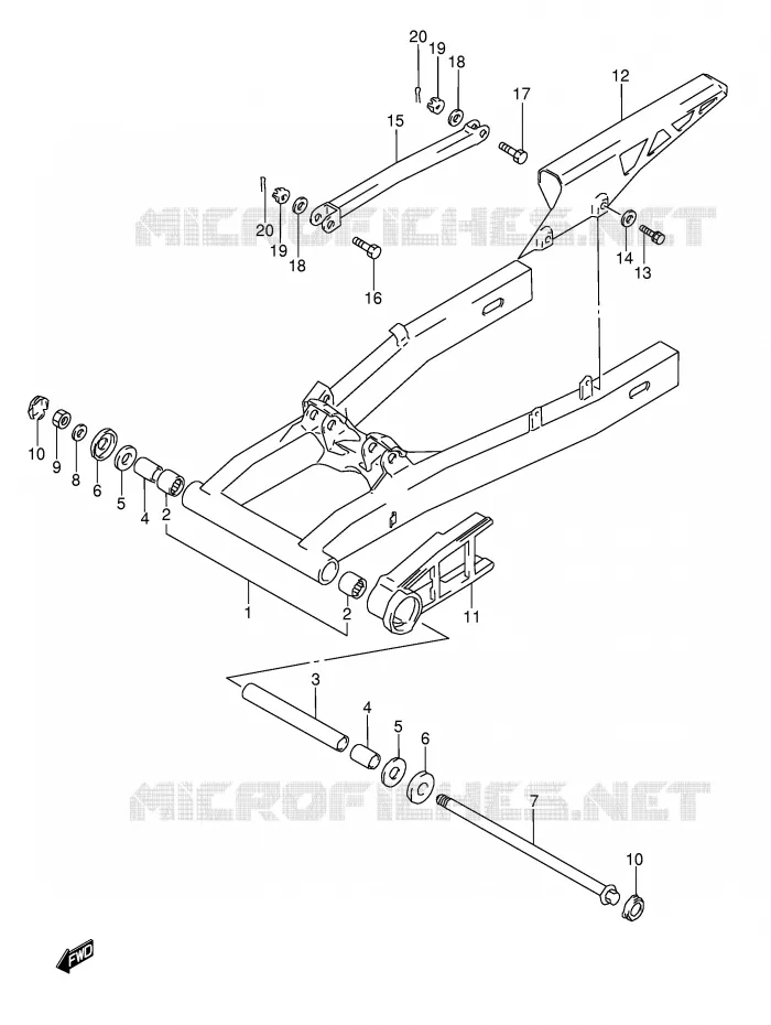 SWINGARM Suzuki MOTO 600 GSX-F 1989  GSX600FUK(E2)