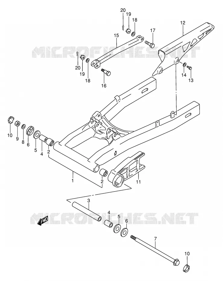 SWINGARM Suzuki MOTO 750 GSX-F 1995  GSX750FS(E2)