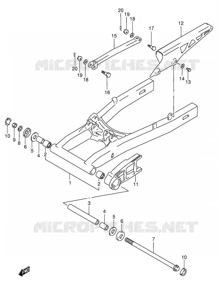 SWINGARM Suzuki MOTO 750 GSX-F 1997  GSX750FV(E4)