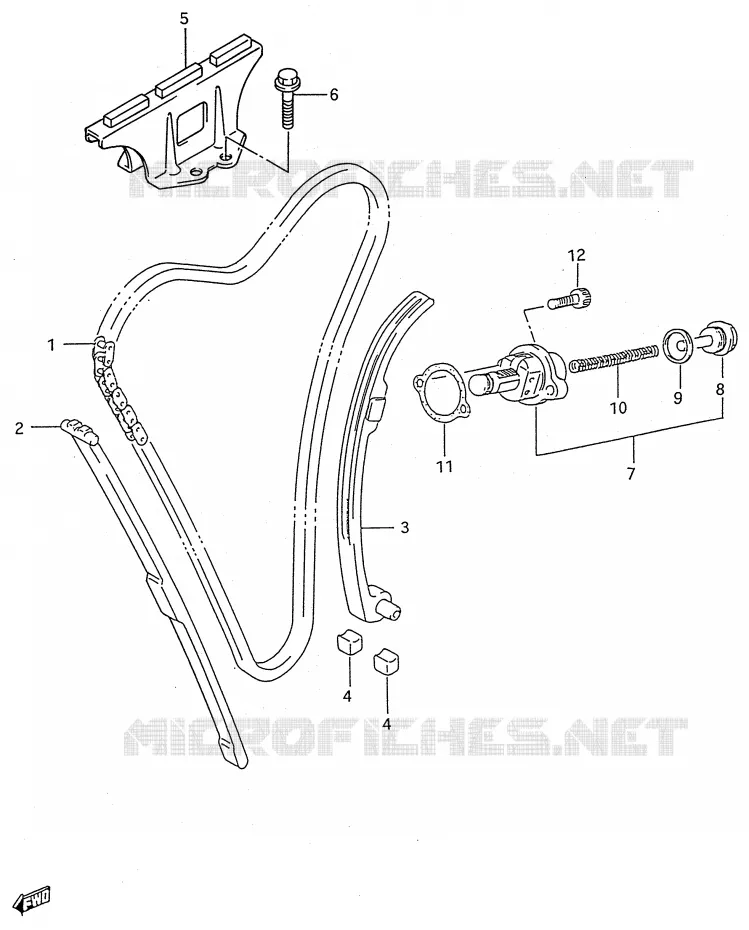 TIMING (MODEL T) Suzuki MOTO 600 GSX-F 1995  GSX600FS(E28)