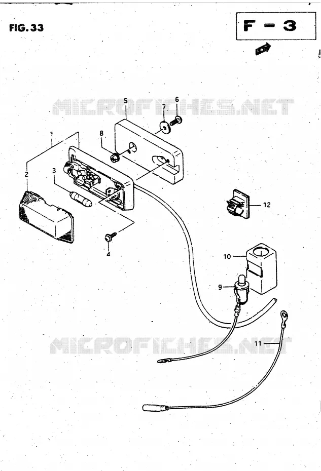 TRUNK LAMP Suzuki MOTO 1400 CAVALCADE 1987  GV1400GDH(DG-DJ/CJ)