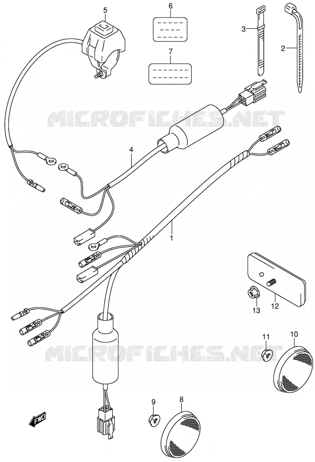 WIRING HARNESS (MODEL K2/K3/K4/K5) Suzuki MOTO 80 JR 2002  JR80K2(P3/P28)