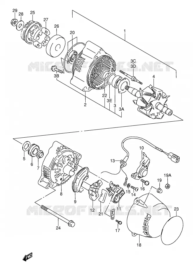 ALTERNATOR Suzuki MOTO 600 GSX-F 1991  GSX600FUM(E2)