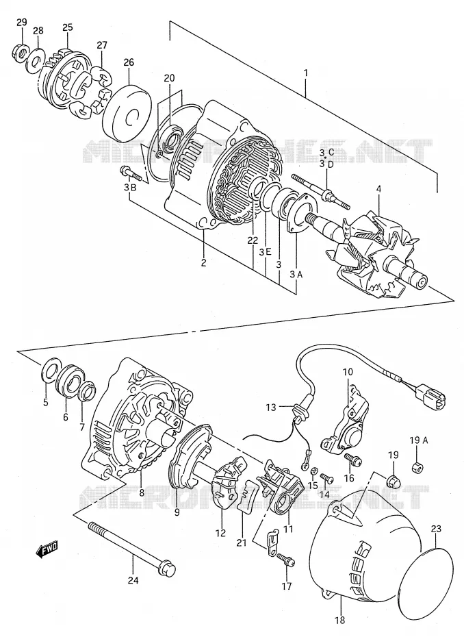 ALTERNATOR Suzuki MOTO 600 GSX-F 1992  GSX600FN(E28)