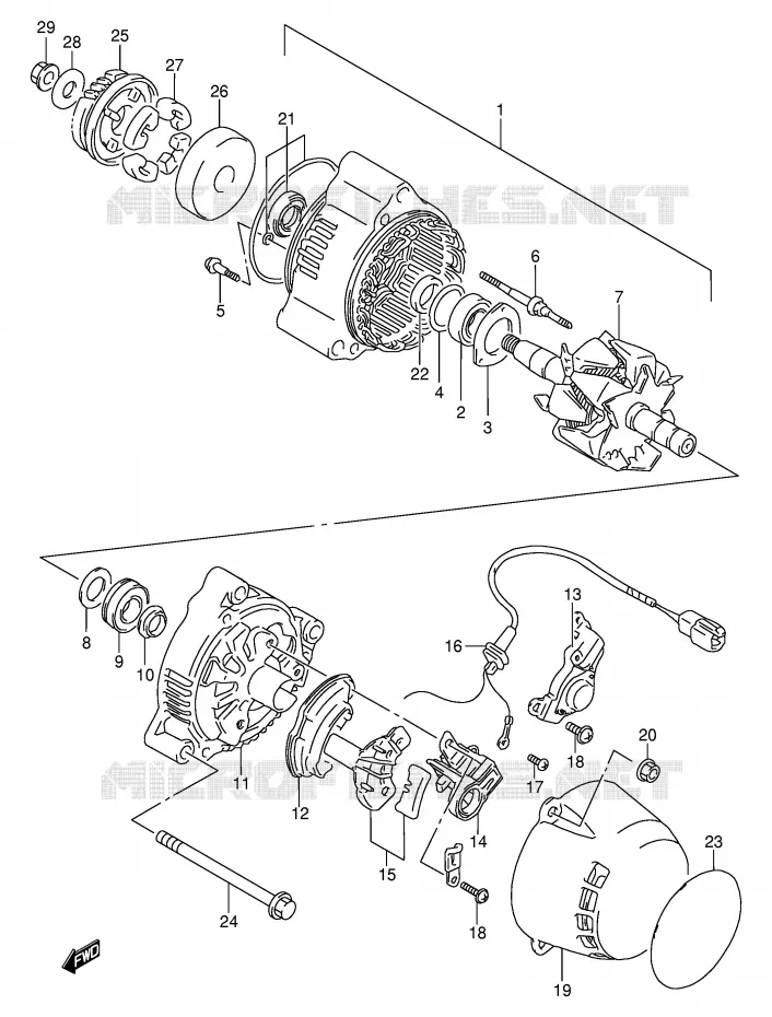 ALTERNATOR Suzuki MOTO 600 GSX-F 1997  GSX600FU2V(E2)