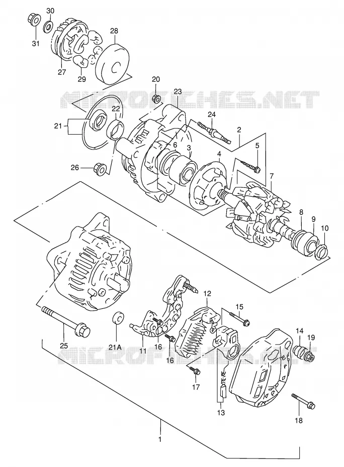 ALTERNATOR Suzuki MOTO 600 GSX-F 2002  GSX600FUK2(E2)