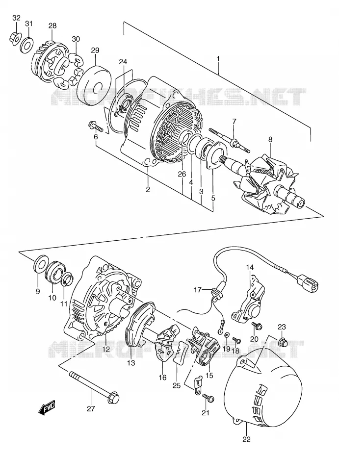 ALTERNATOR Suzuki MOTO 750 GSX-F 1993  GSX750FP(E2)