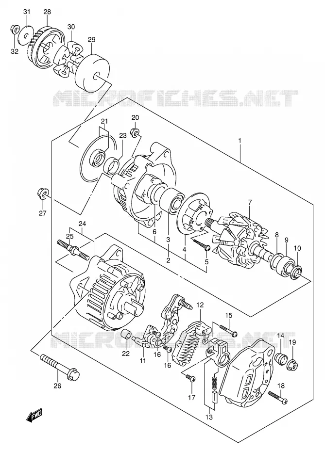 ALTERNATOR Suzuki MOTO 750 GSX-F 2006  GSX750FK6(E2)