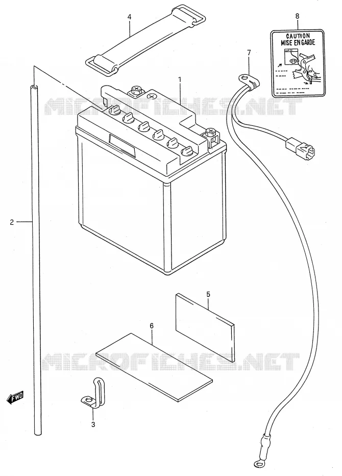 BATTERY (MODEL J) Suzuki MOTO 600 GSX-F 1990  GSX600FL(E28)