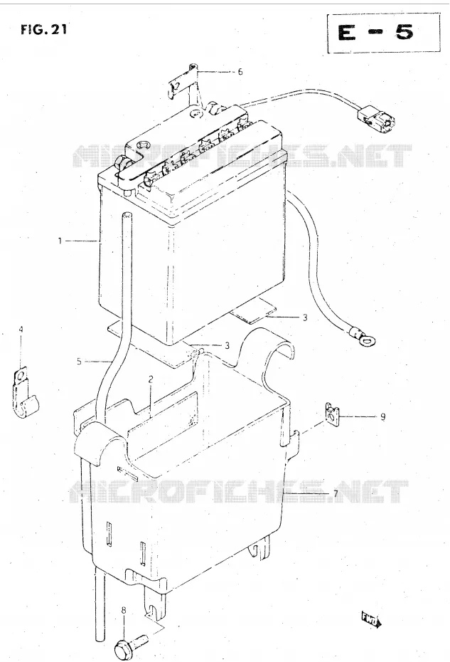 BATTERY Suzuki MOTO 500 GSX-E 1985  GSX500ESF(E39)